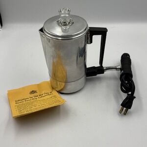 VTG Empire Metal Ware Electric Perco-Drip Coffee Maker Percolator Instructions